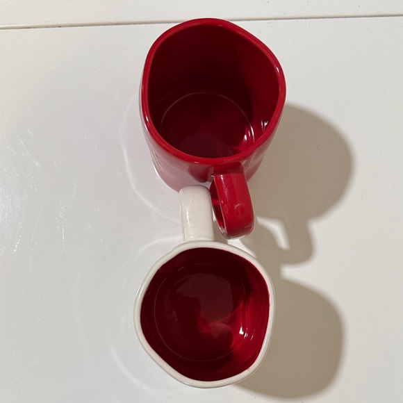 Rae Dunn Red and White Love Mug Set - Picture 4 of 5